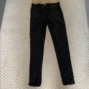 Black sequin leggings